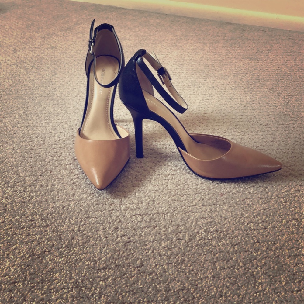 BCBG multi ankle strap pumps.